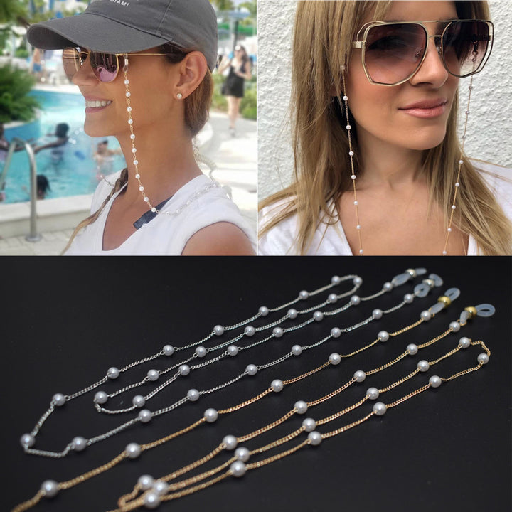 Elegant Multi-Strand Pearl Eyewear Chain Bowlift