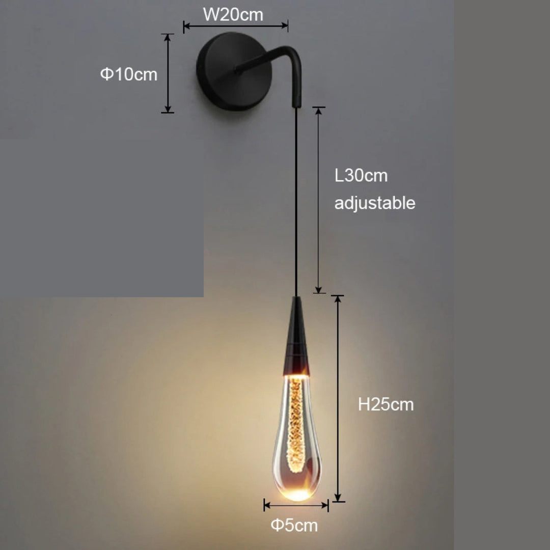 BowLift | GlimmerGlass | Modern Crystal Raindrop Light