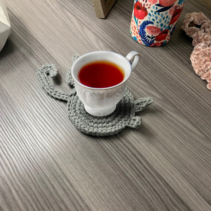 Funny Cat Butt Coasters Cat Butt Cup Mat Knitted Gift for Cat Fans | Bowlift