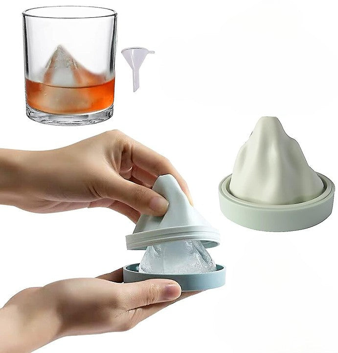 Reusable Silicone Snow Mountain Iceberg Ice Cube Mold with Lid | Bowlift