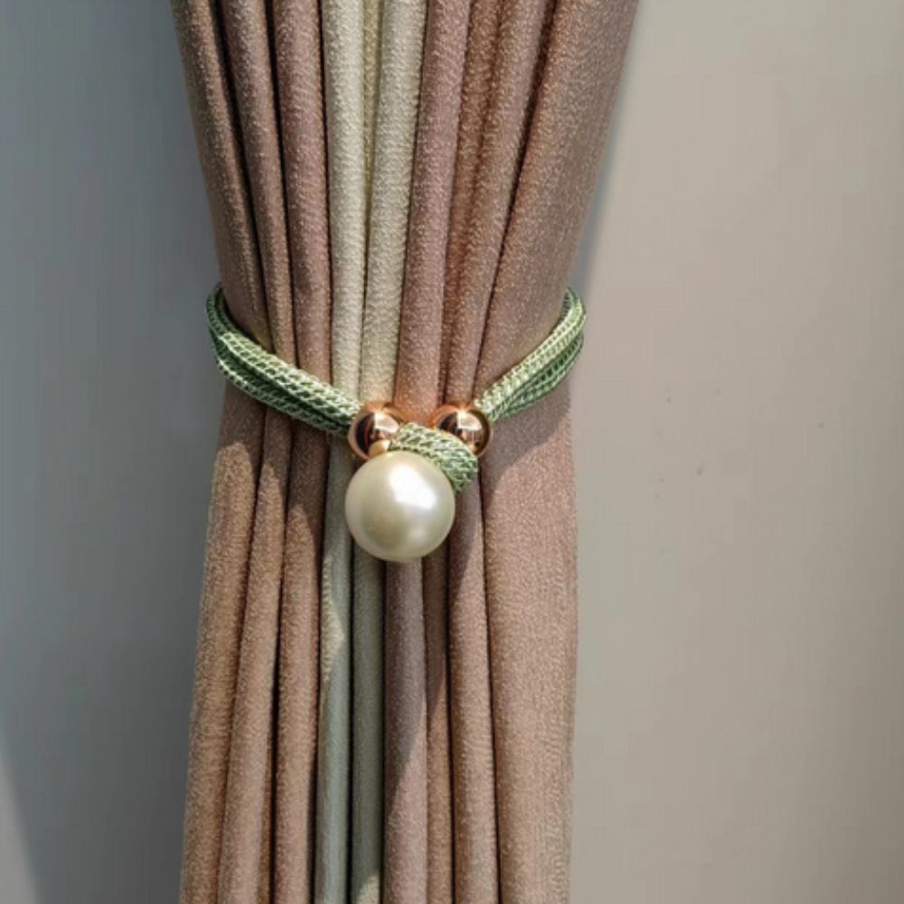 BowLift | Lustrous Pearl Curtain Tie Back | 2 Pcs Set