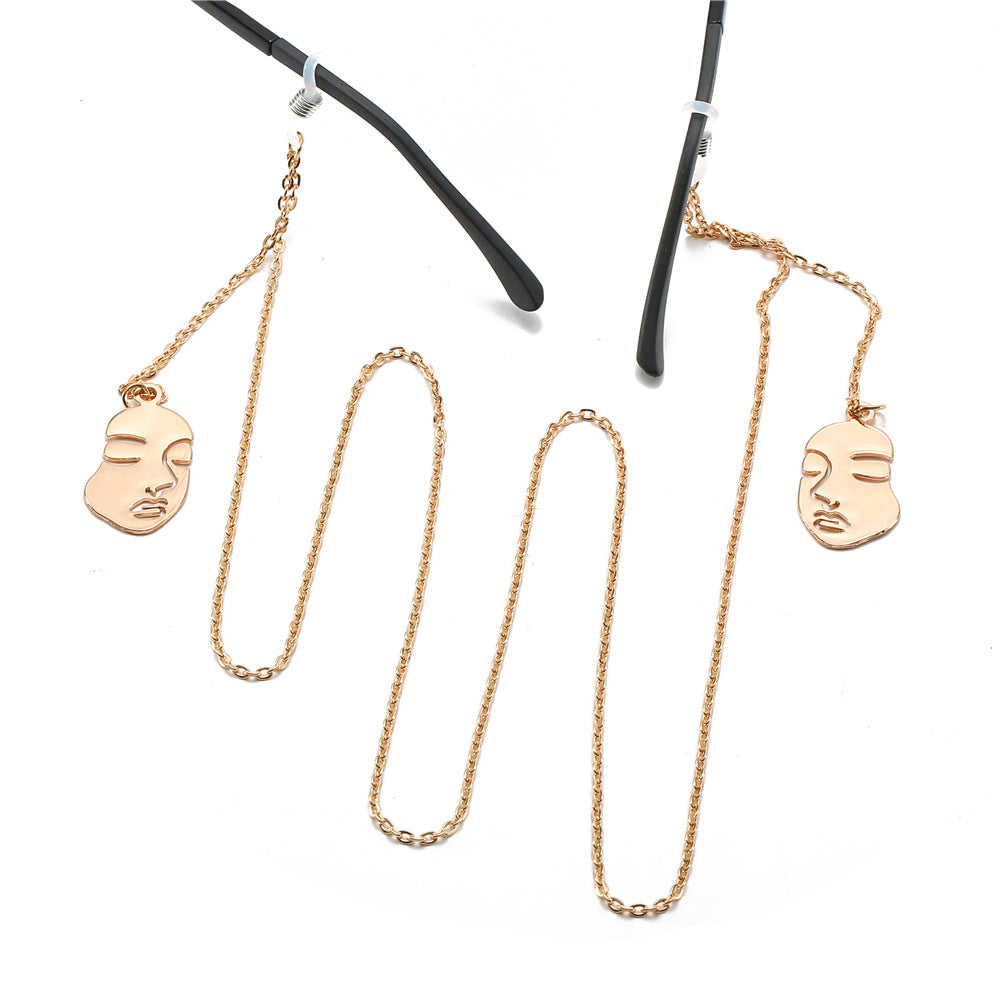 Artistic Face Pendant Necklace Bowlift