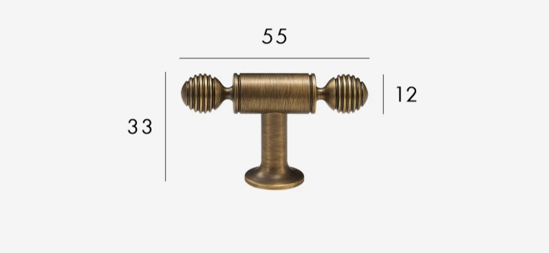 BrassElegance Solid Brass Antique T-Griff Bowlift