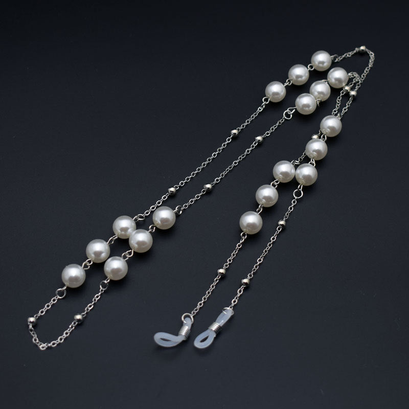 Elegant Pearl Chain Eyewear Holder Bowlift