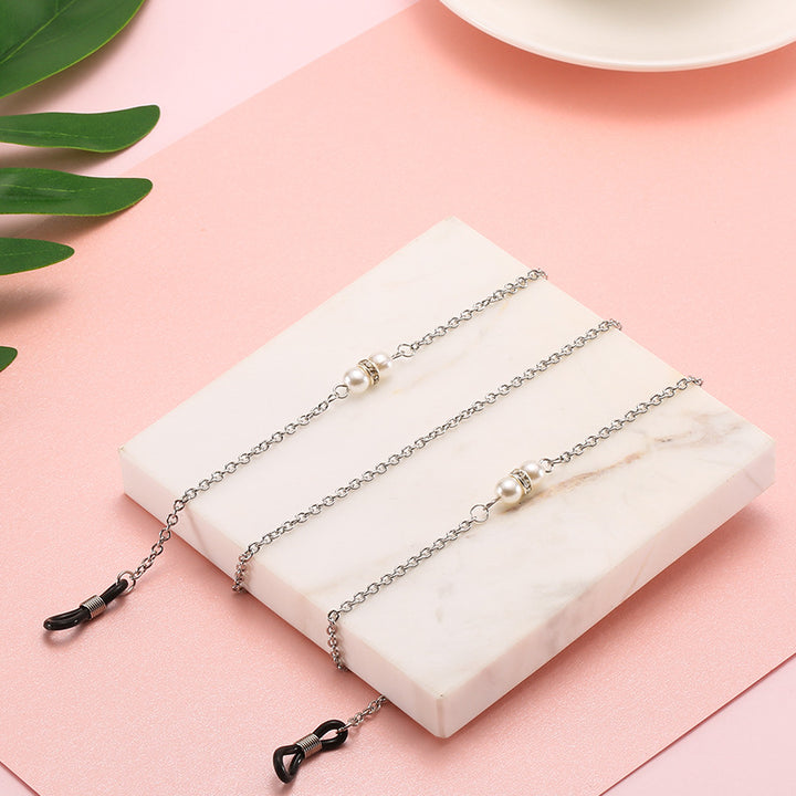 Pearl-Accented Eyewear Chain Bowlift