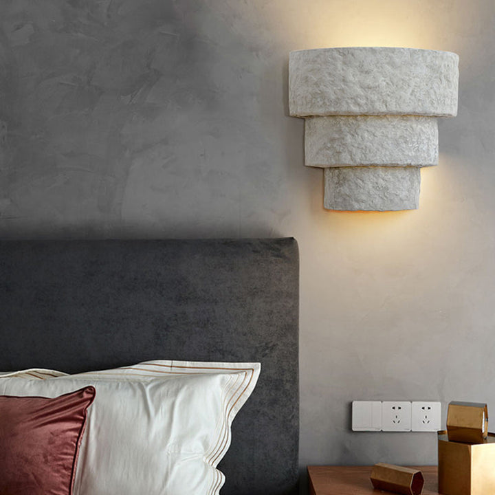 BowLift | Cement Bowl/Cylinder Shade Wall Lighting Modern Style 1 Light Bathroom Wall Light Fixture in Gray