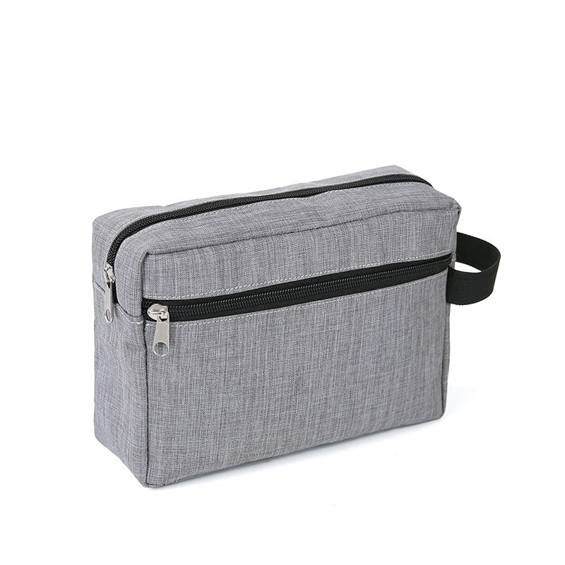 Cosmetic bag with multiple compartments and secure zipper Bowlift