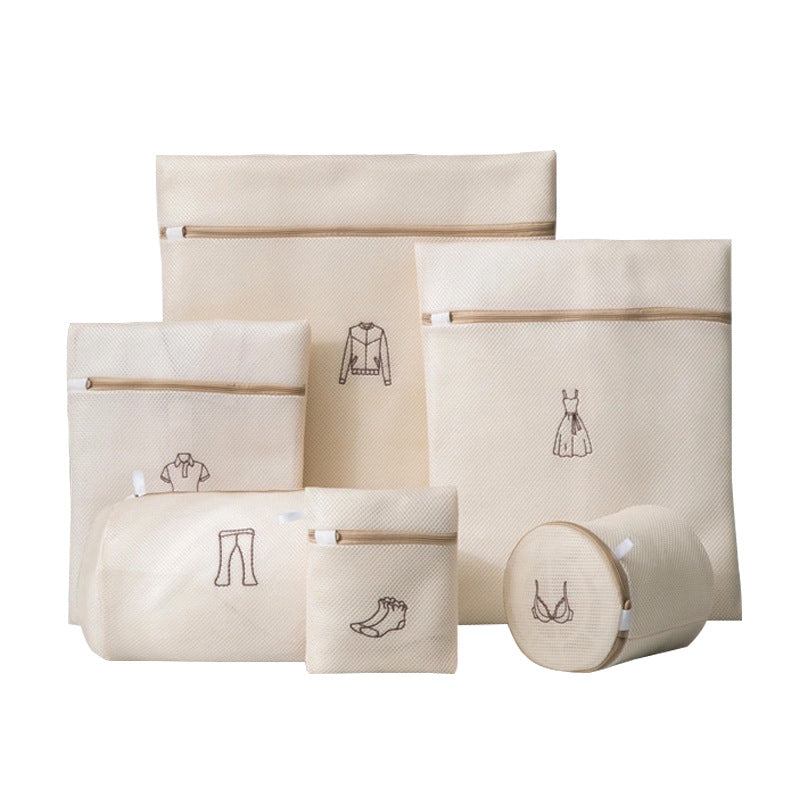 Breathable mesh laundry bag set with zip organizers Bowlift