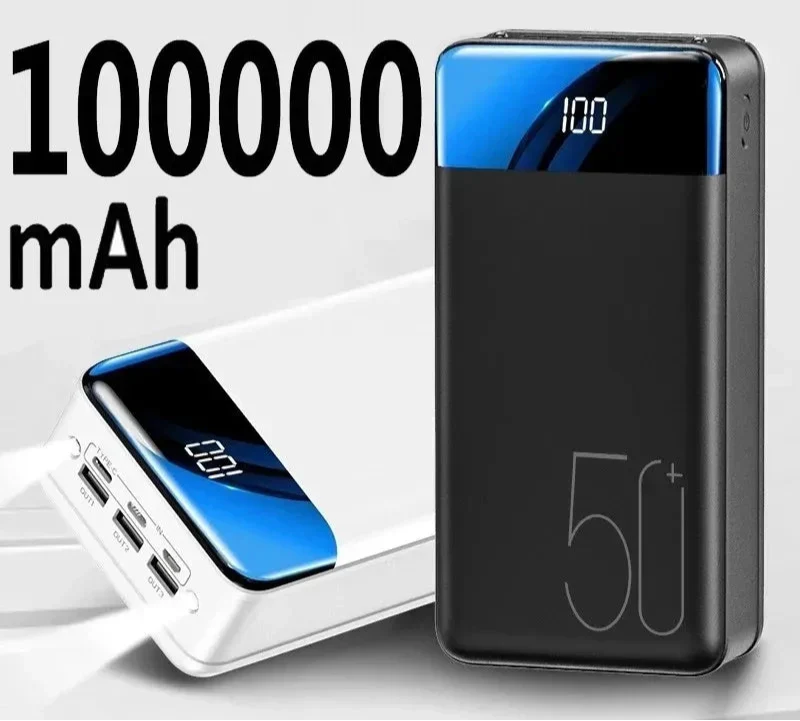 BowLift | 100,000mAh Ultra-High Capacity Power Bank with Super Fast Charging – Portable Charger for Phones, Tablets, and Laptops