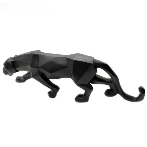 PantherSculpt – Sleek Black-White Panther Statues Bowlift