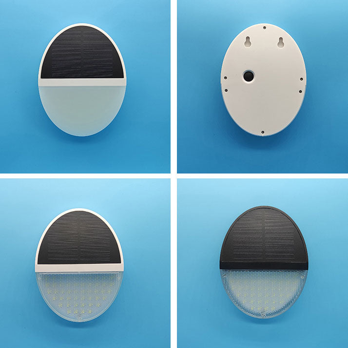 Solar Outdoor Waterproof Round Flat Body Radar Sensor LED Wall Sconce Lamp | Bowlift