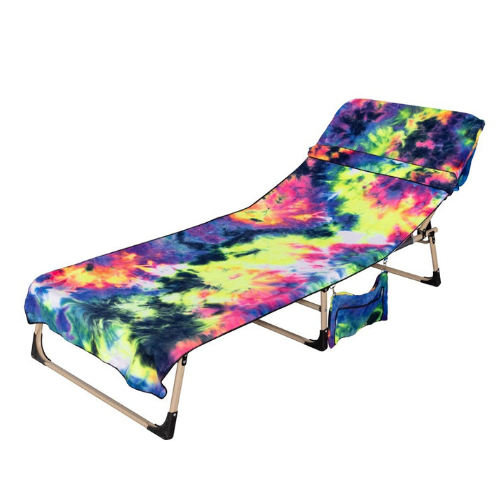 Lounge chair cushion with colorful tie-dye pattern Bowlift