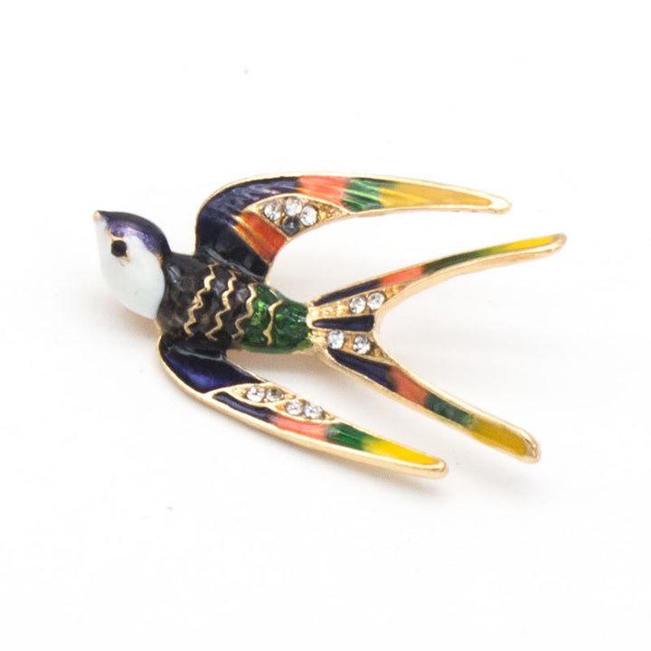 Enamel Bird Brooch Bowlift
