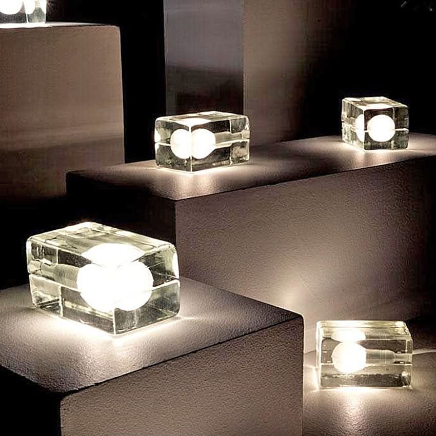 BowLift | Glass Block Table Lamp with G9 Socket