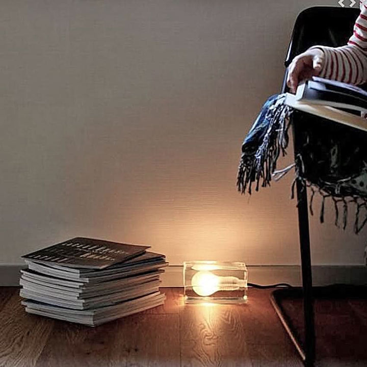 BowLift | Glass Block Table Lamp with G9 Socket