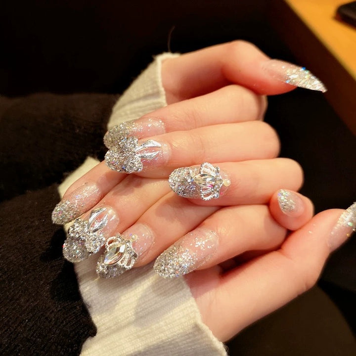 Glamorous Glittering Press-On Nail Set