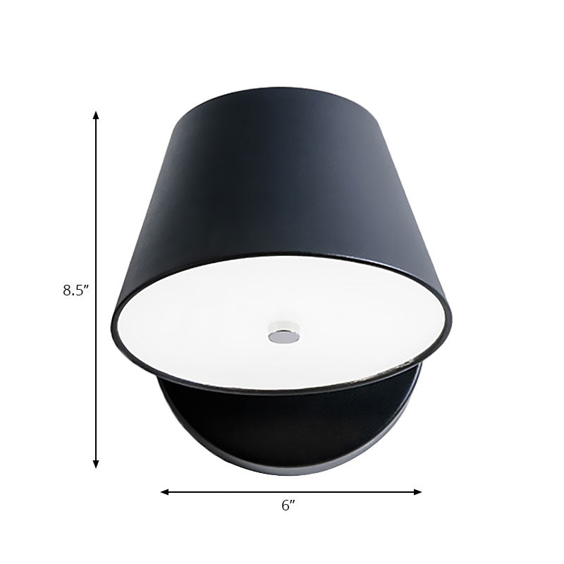 BowLift | Pink/Yellow/Black Cone Wall Lamp Macaron 1 Light Metal Wall Light in White/Warm Light
