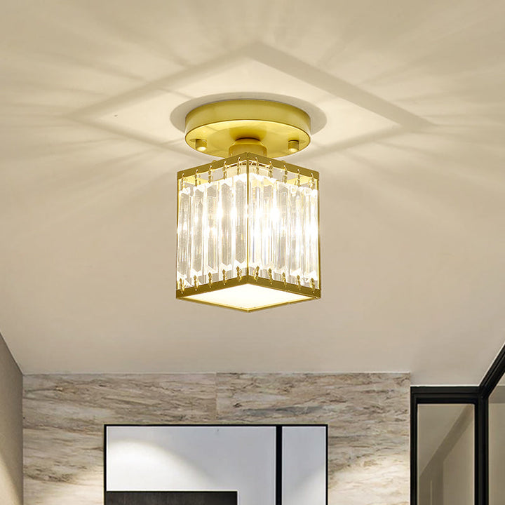 CrystalLuxe – Black-Golden Crystal Ceiling Lamp Bowlift