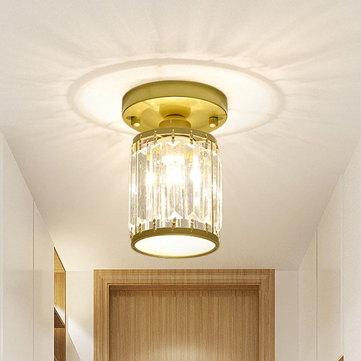 CrystalLuxe – Black-Golden Crystal Ceiling Lamp Bowlift