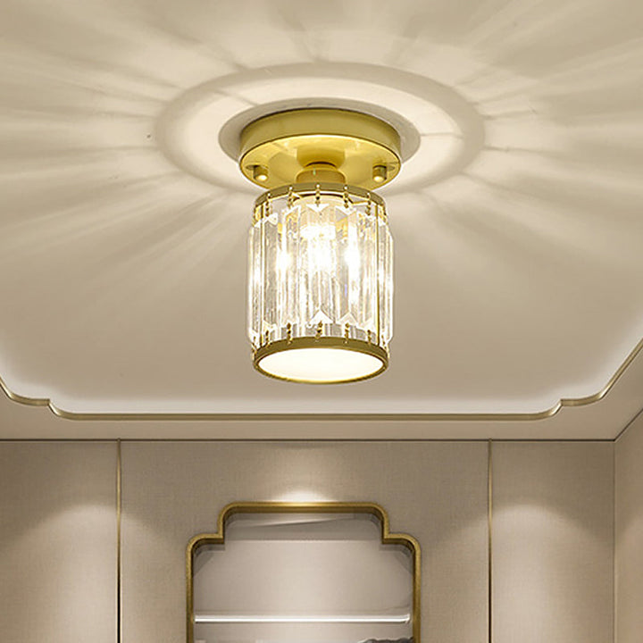 CrystalLuxe – Black-Golden Crystal Ceiling Lamp Bowlift