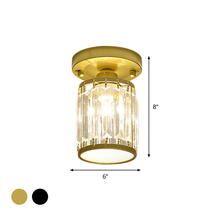 CrystalLuxe – Black-Golden Crystal Ceiling Lamp Bowlift