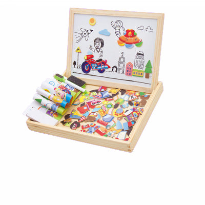 DrawPlay Board - Creative Wooden Magnetic Blackboard Bowlift