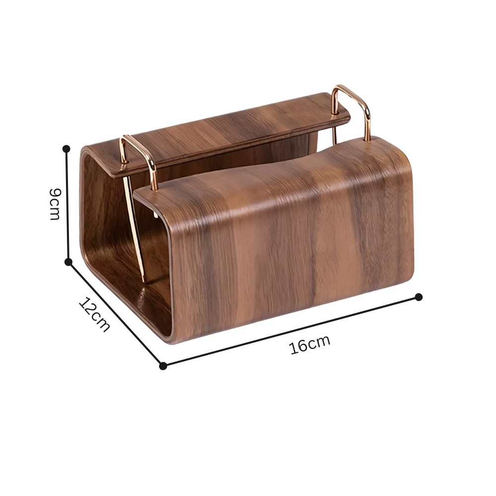 BowLift | Wooden Brass Tissue Holder