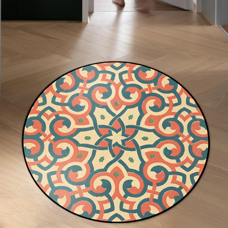 BowLift | Orange Americana Rug Polyester Southwestern Rug Non-slip Backing Rug for Bedroom