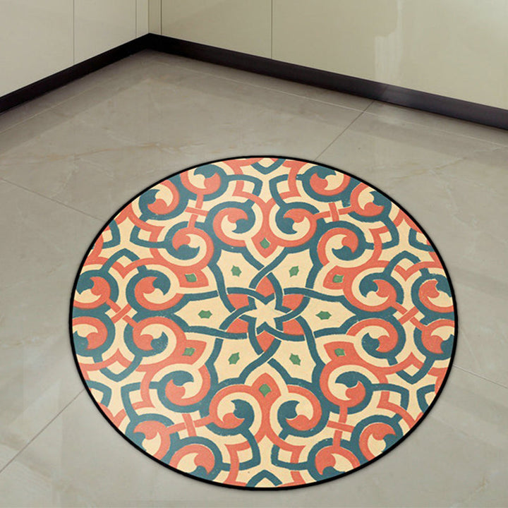 BowLift | Orange Americana Rug Polyester Southwestern Rug Non-slip Backing Rug for Bedroom