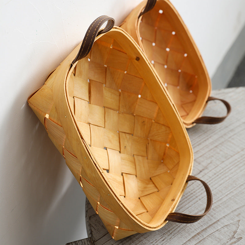 Unisex Multifunctional Storage Box made of Woven Natural Material Bowlift