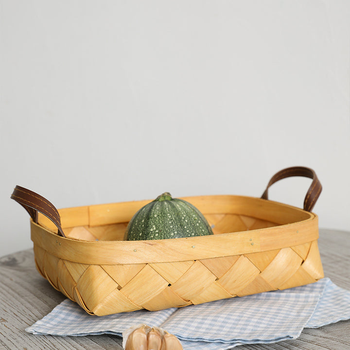 Unisex Multifunctional Storage Box made of Woven Natural Material Bowlift