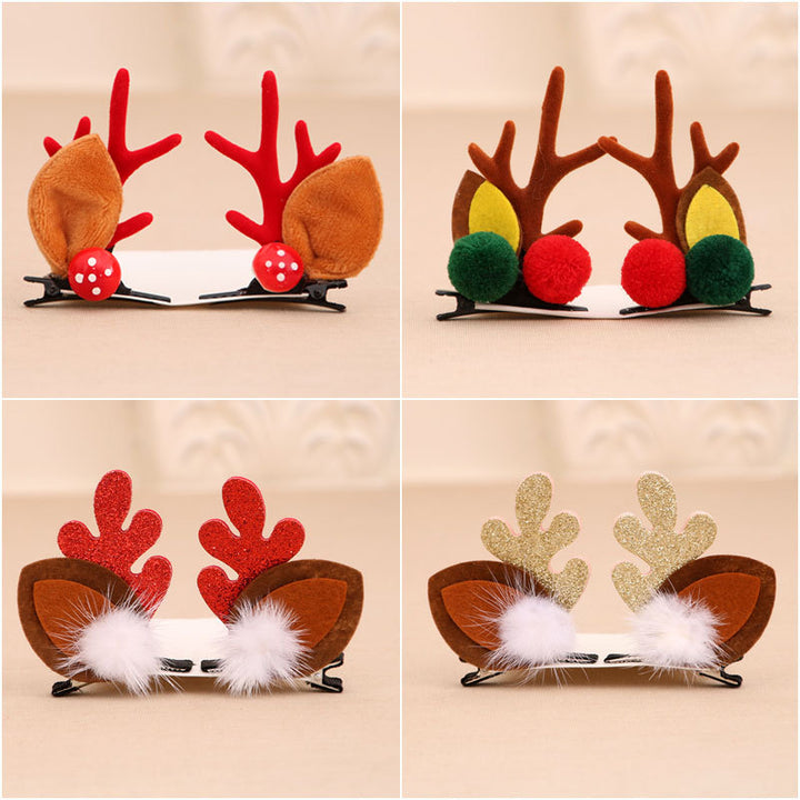 Fun Christmas Reindeer Hair Clips Bowlift