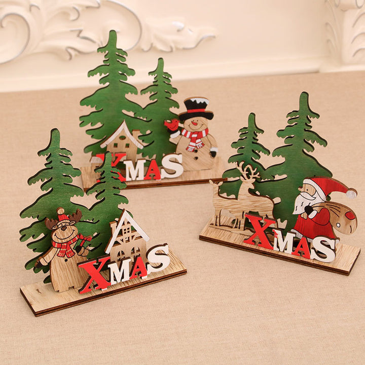 Decorative Wooden Christmas Table Centerpiece Bowlift