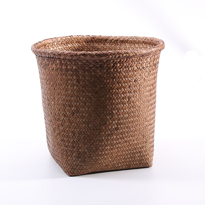Handcrafted Natural Fiber Storage Bin Bowlift