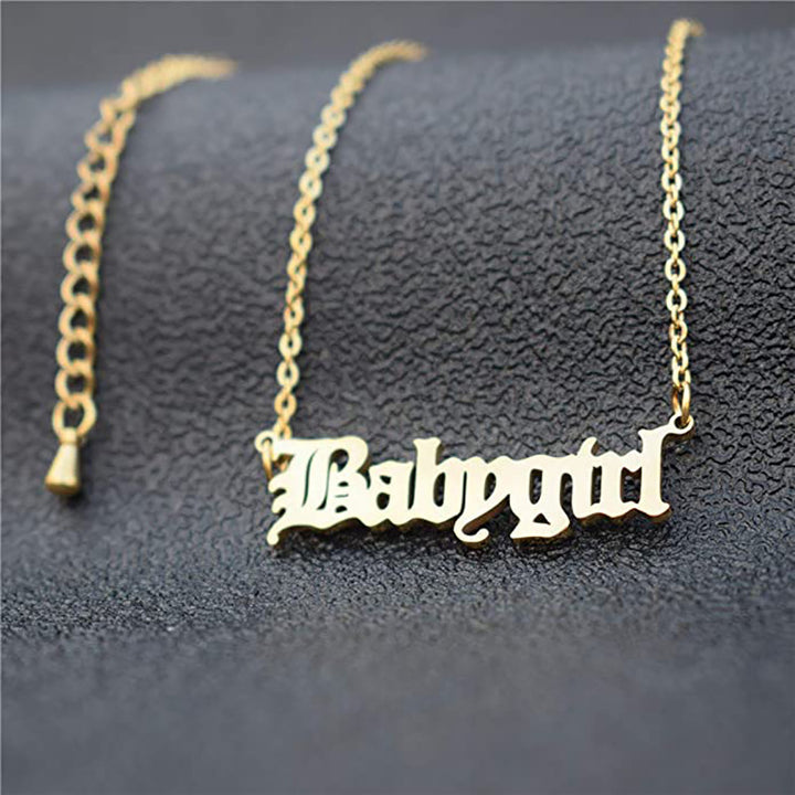 Customized Nameplate Necklace Bowlift
