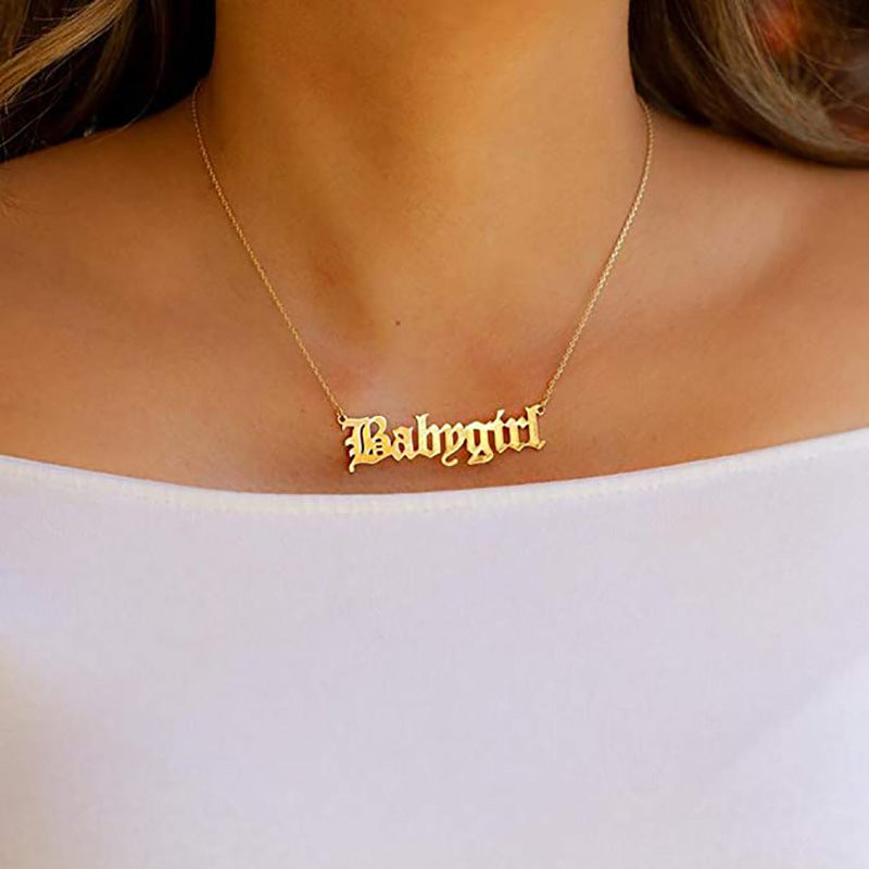Customized Nameplate Necklace Bowlift