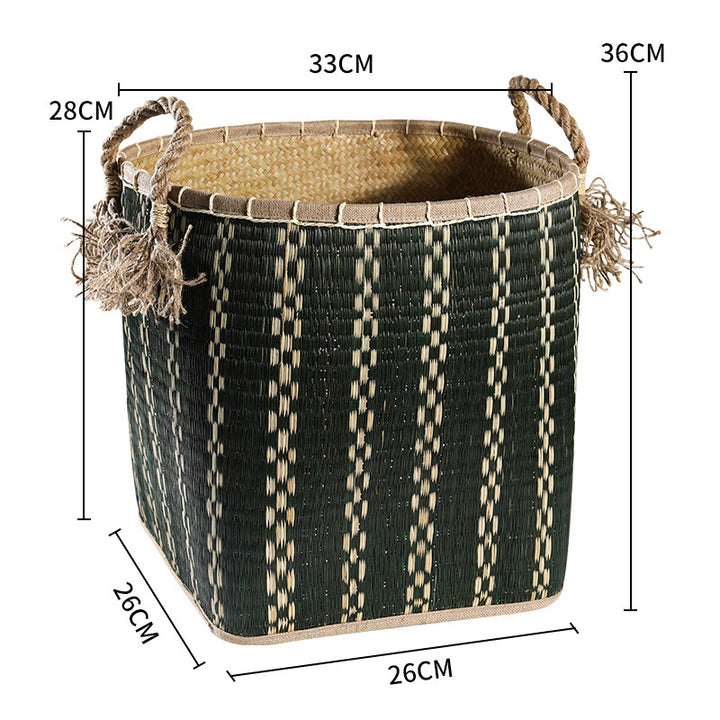 Handwoven Storage Basket with Decorative Handles Bowlift