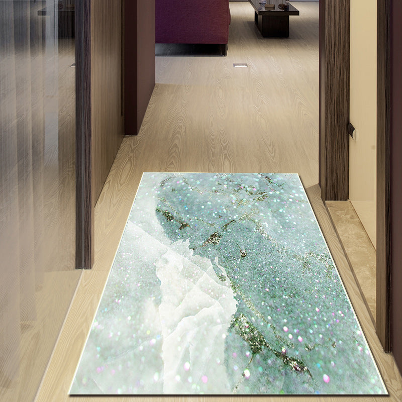 Modern Ombre Design Carpet Light Green Polyester Carpet Washable Non-Slip Underlay Living Room Carpet for Bedroom | Bowlift