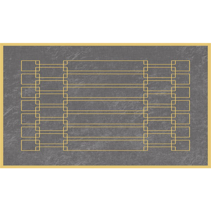Modern living room rug in gray geometric rectangular printed rug polyester washable non-slip backing rug for the area | Bowlift