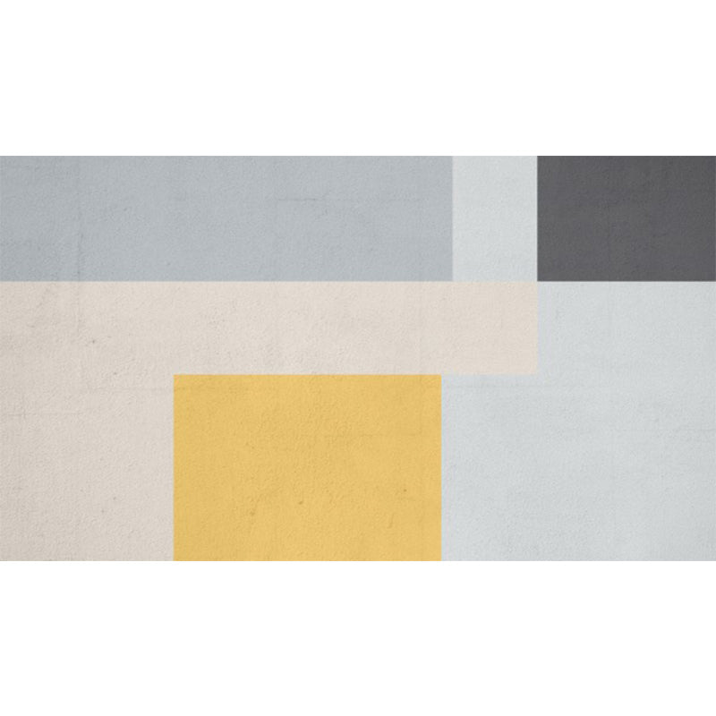 Modern living room rug Multicolor color block print rug Polyester washable non-slip backing rug | Bowlift
