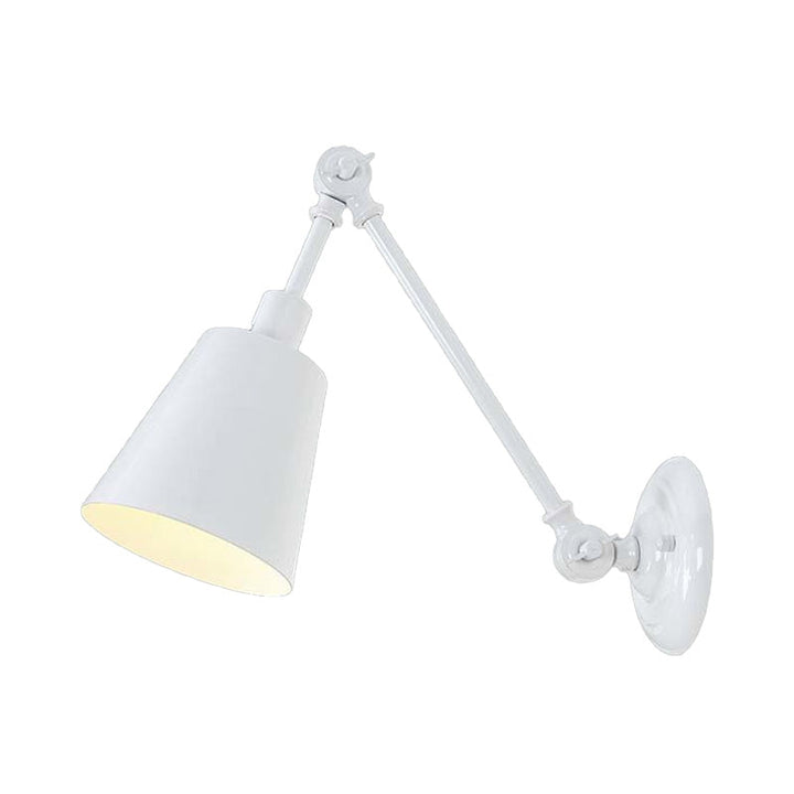 BowLift | 1 Light Metal Wall Lamp Contemporary Black/Rust Colored Tailored Bedroom Wall Lamp Sconces with Adjustable Arm