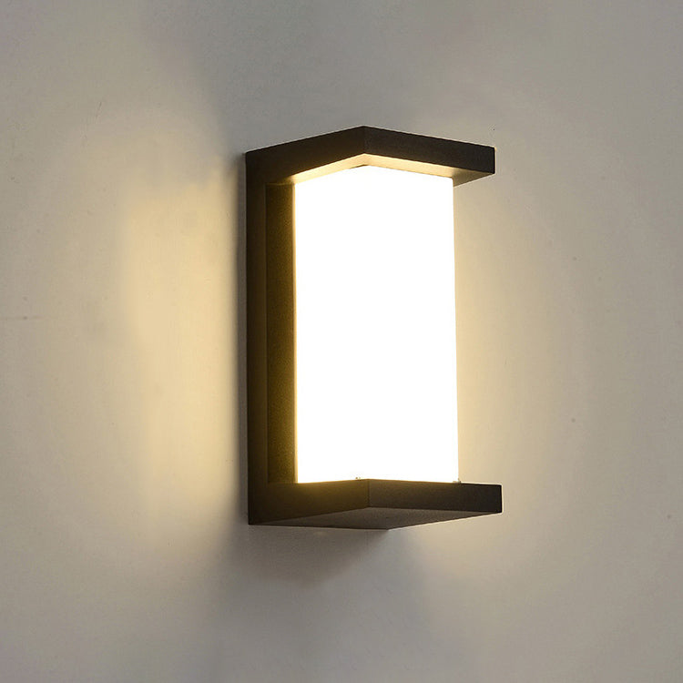 Modern Creative Geometry Aluminum Outdoor Waterproof LED Wall Sconce Lamp | Bowlift