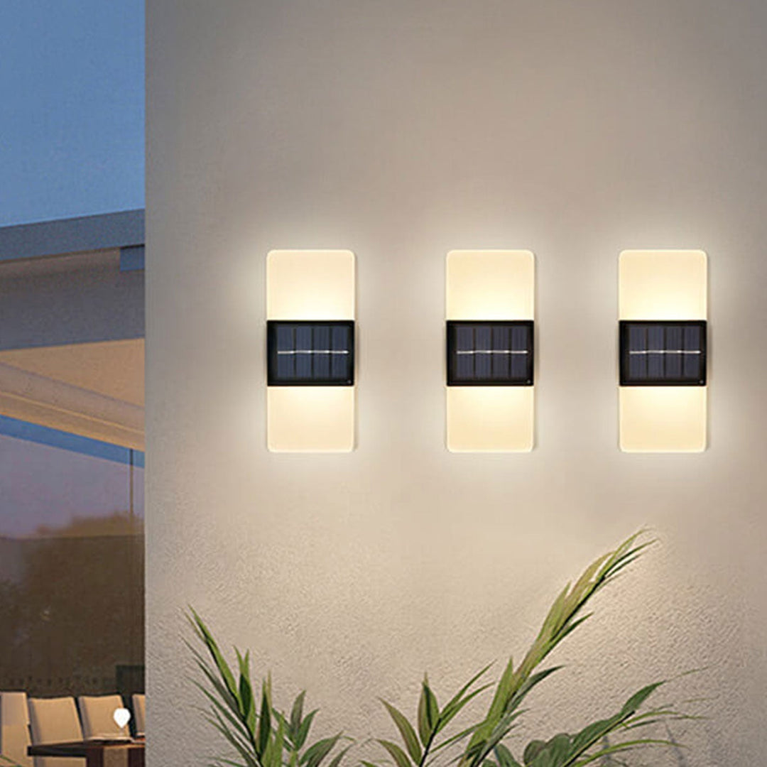 BowLift | LumaZen Solar LED Wall Lamp | Weatherproof | Solar Powered Outdoor Lighting | Garden & Patio Decor