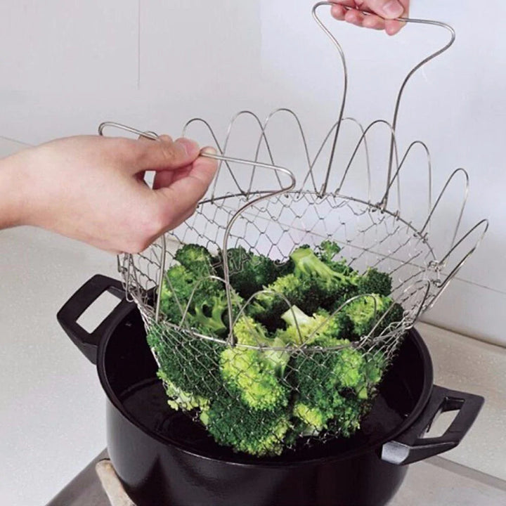 BowLift | GourmetCraft Elite Cooking Basket | Versatile stainless steel basket for effortless cooking and steaming