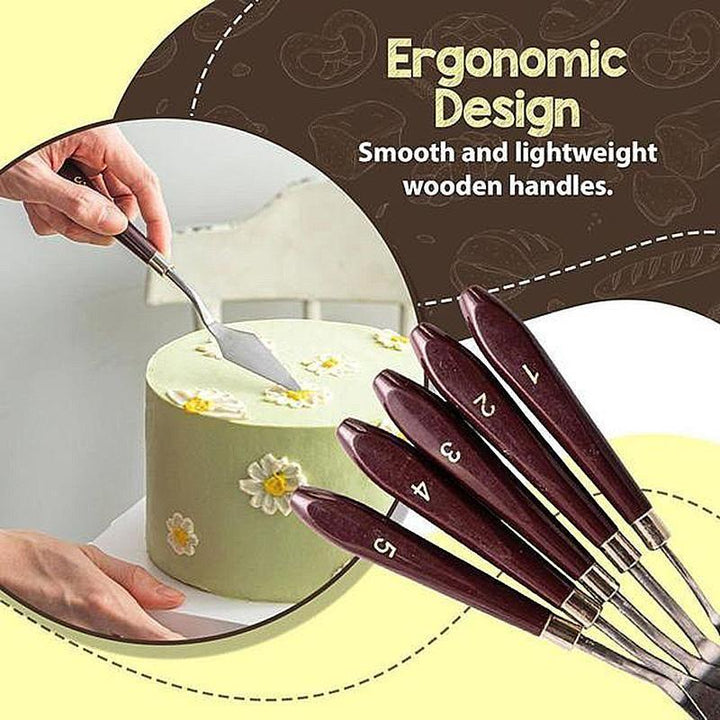 BowLift | 5Pcs Stainless Steel Baking Pastry Spatulas