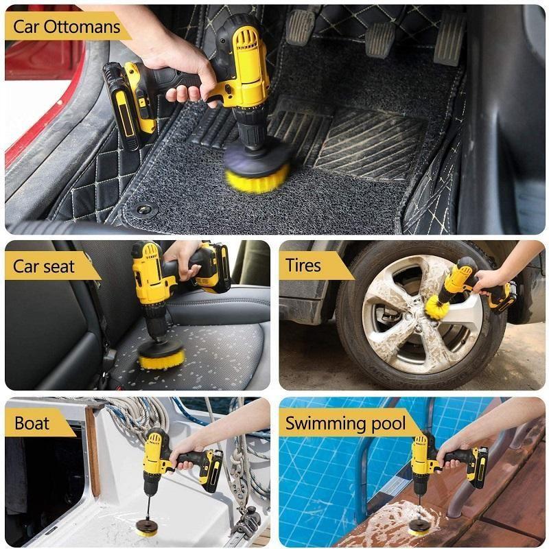 BowLift | Bathroom Floor Kitchen Car Maintenance Cleaning Brush,Cordless Drill NOT Included
