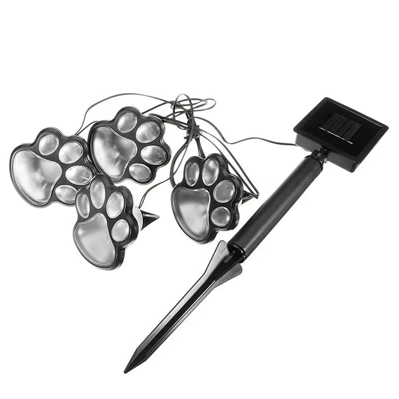 BowLift | Solar lamp in paw print design – LED garden lighting in multicolor for outdoor use