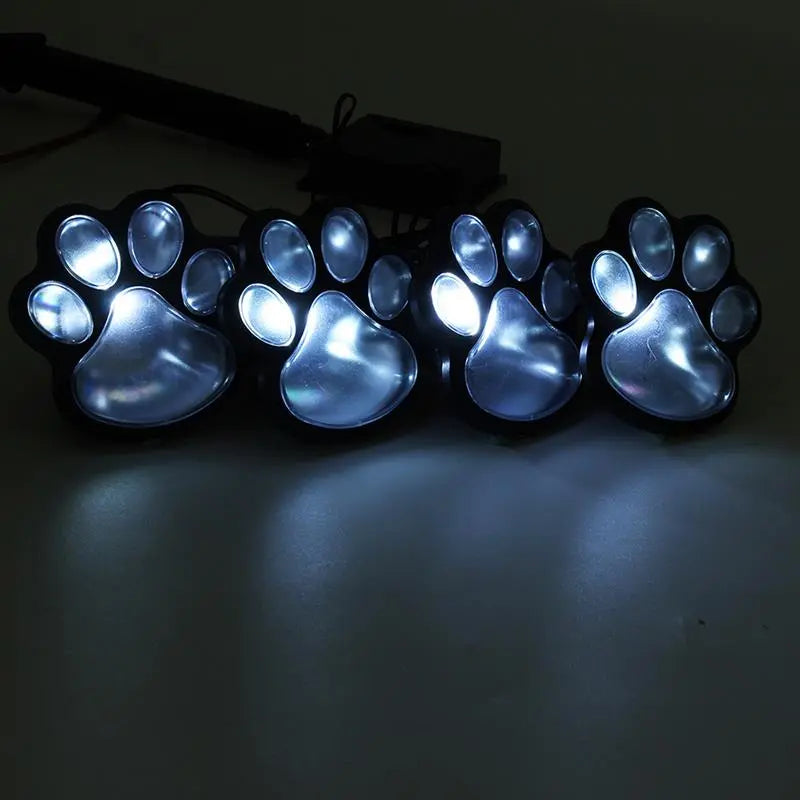 BowLift | Solar lamp in paw print design – LED garden lighting in multicolor for outdoor use
