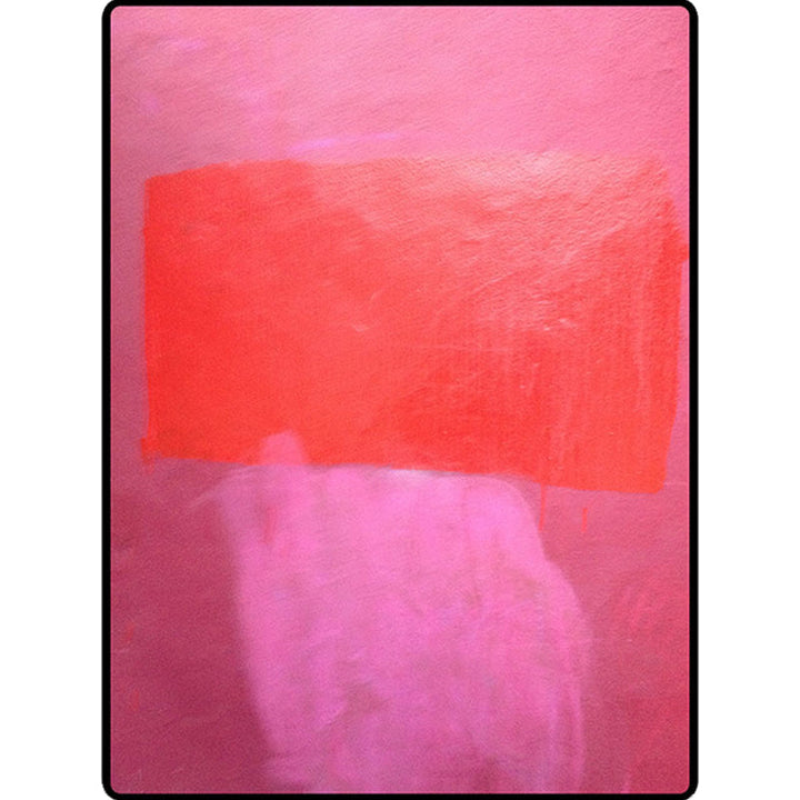 Red and yellow bedroom rug Modern abstract paint pattern area rug Polyester washable stain-resistant rug | Bowlift