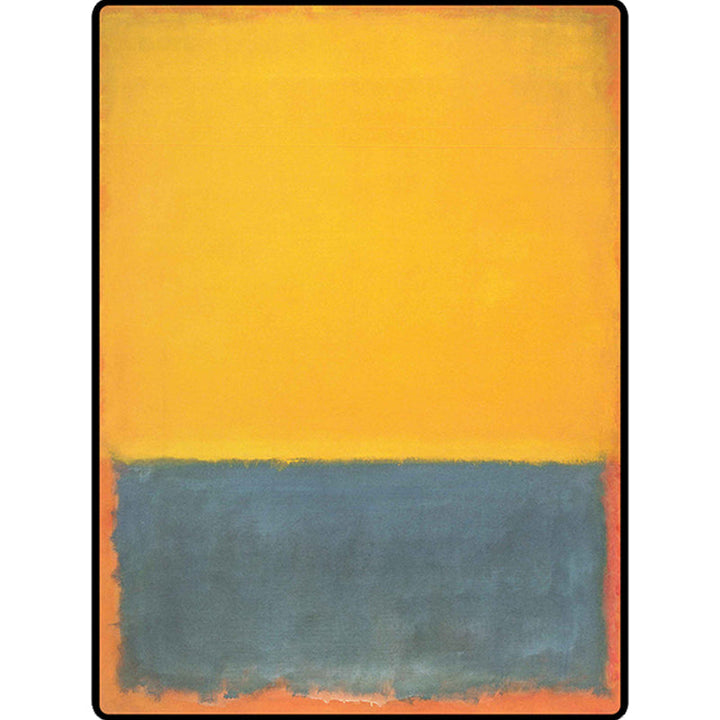 Red and yellow bedroom rug Modern abstract paint pattern area rug Polyester washable stain-resistant rug | Bowlift